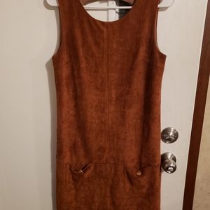 Suede brown dress.
